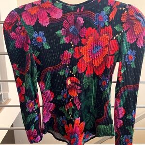 NWT Farm Rio Ribbed Bodysuit - Size Small